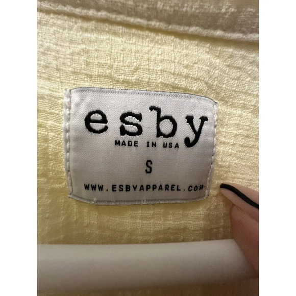 ESBY Cotton pippa SS Mid Dress Limoncello Yellow Size Small - Picture 7 of 9